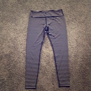 Black and white spandex workout pants